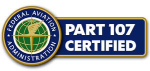 FAA Part 107 commercial flight certification logo